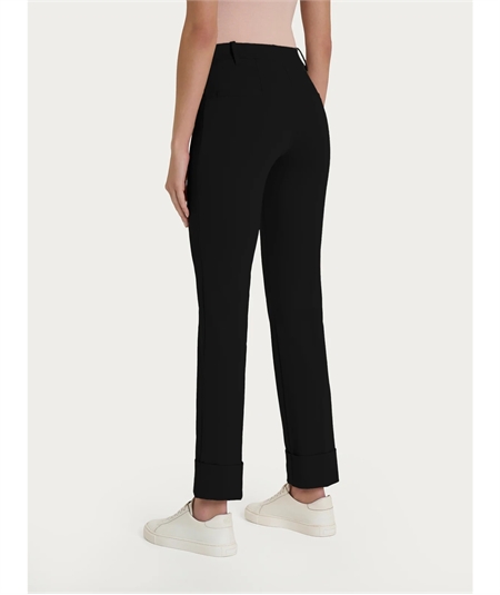 Ragno D293PW - Pantalone Straight-leg dritto con risvolto. Colore: Nero 020 Ragno D293PW - Pantalone Straight-leg dritto con risvolto. Colore: Nero 020