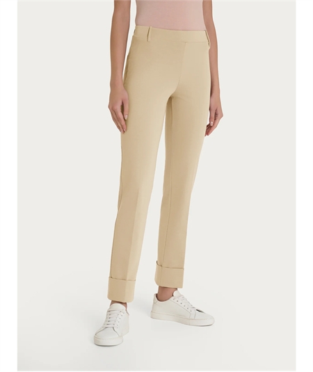 Ragno D293PW - Pantalone Straight-leg dritto con risvolto. Colore: Irish Cream 868