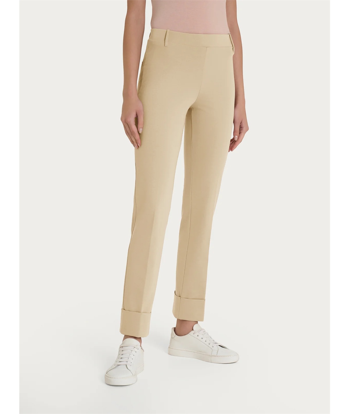 Ragno D293PW - Pantalone Straight-leg dritto con risvolto. Colore: Irish Cream 868