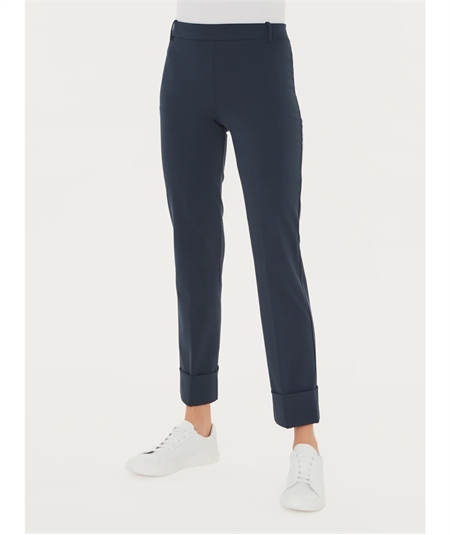 Ragno D293PW - Pantalone Straight-leg dritto con risvolto. Colore: Bleu 078