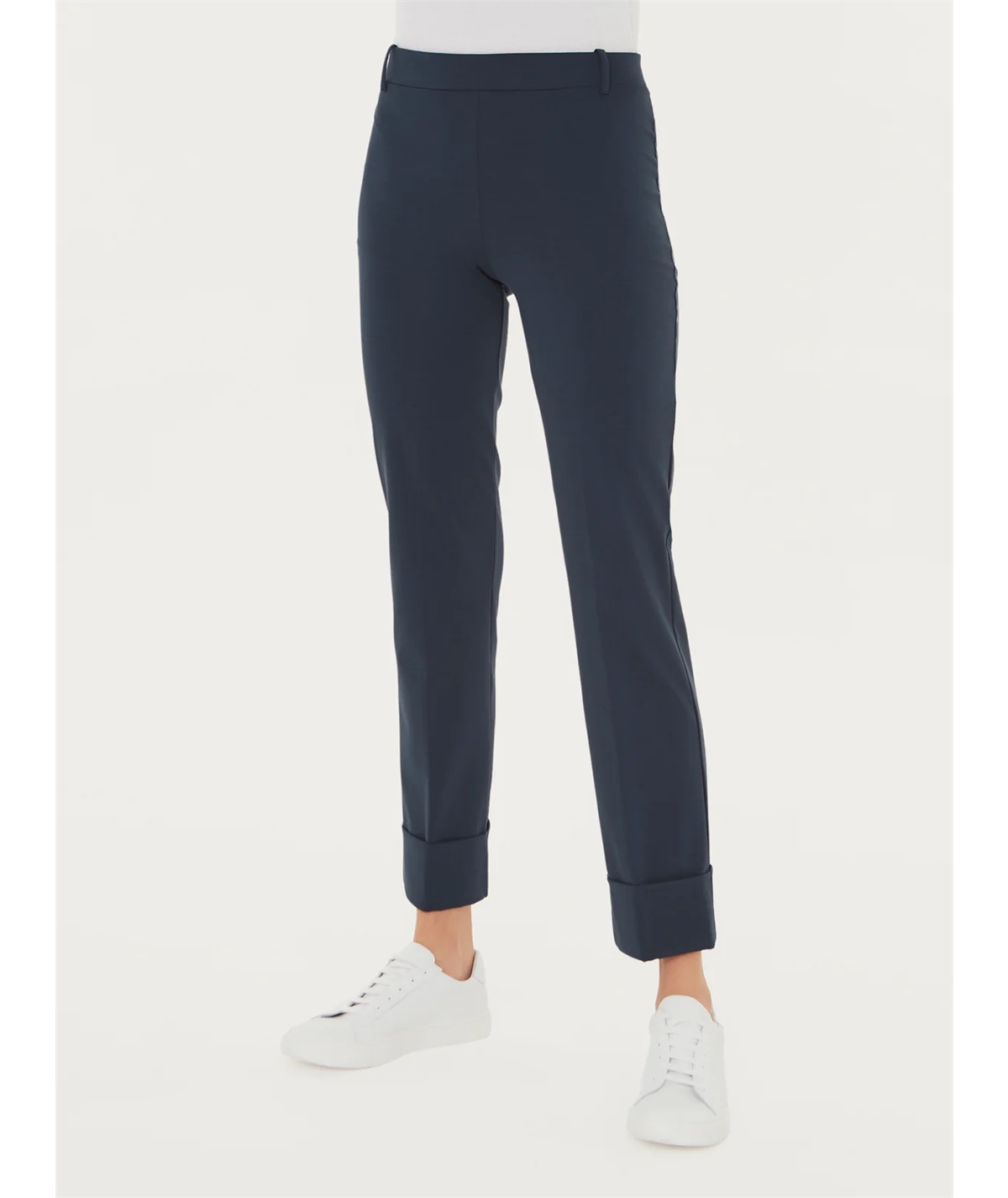 agno D293PW - Pantalone Straight-leg dritto con risvolto. Colore: Bleu 078 agno D293PW - Pantalone Straight-leg dritto con risvolto. Colore: Bleu 078
