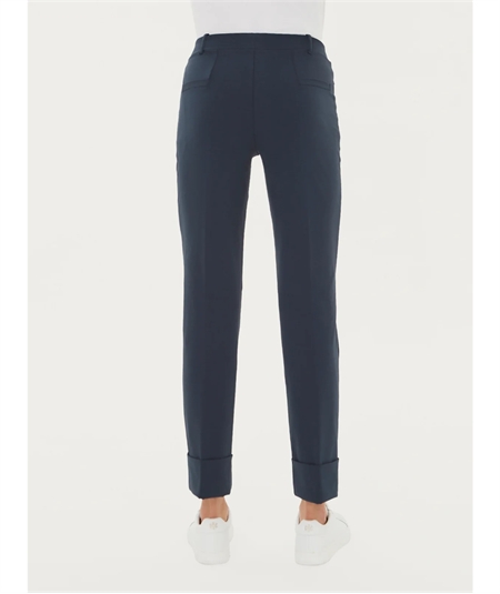agno D293PW - Pantalone Straight-leg dritto con risvolto. Colore: Bleu 078 agno D293PW - Pantalone Straight-leg dritto con risvolto. Colore: Bleu 078