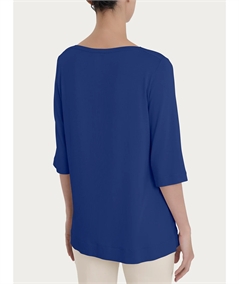 Ragno DN12TW - Maglietta collo barca con manica 3/4 in Viscosa. Colore: Blueberry 516