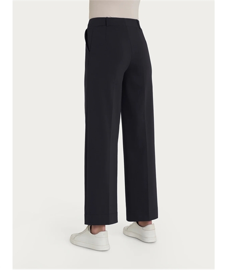 agno D293P4 - Pantalone donna Ragno Ampio Cotone elasticizzato. Colore: Nero 020 agno D293P4 - Pantalone donna Ragno Ampio Cotone elasticizzato. Colore: Nero 020