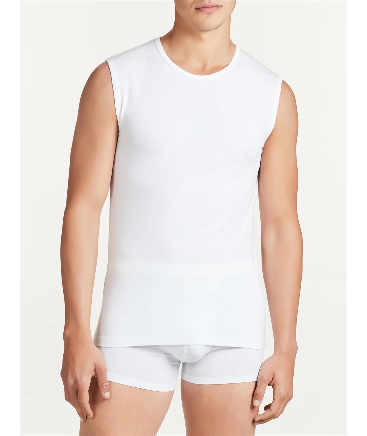 Ragno 611474 - Canottiere girocollo smanicate in Cotone elasticizzato. Colore Bianco: 010