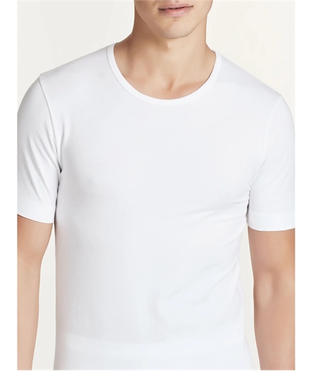 Ragno 611477 - Magliette girocollo a manica corta in cotone elasticizzato. Colore: Bianco 010B