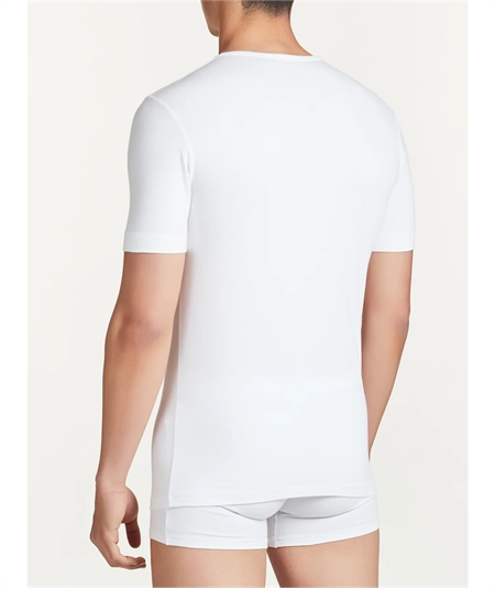 Ragno 611477 - Magliette girocollo a manica corta in cotone elasticizzato. Colore: Bianco 010B
