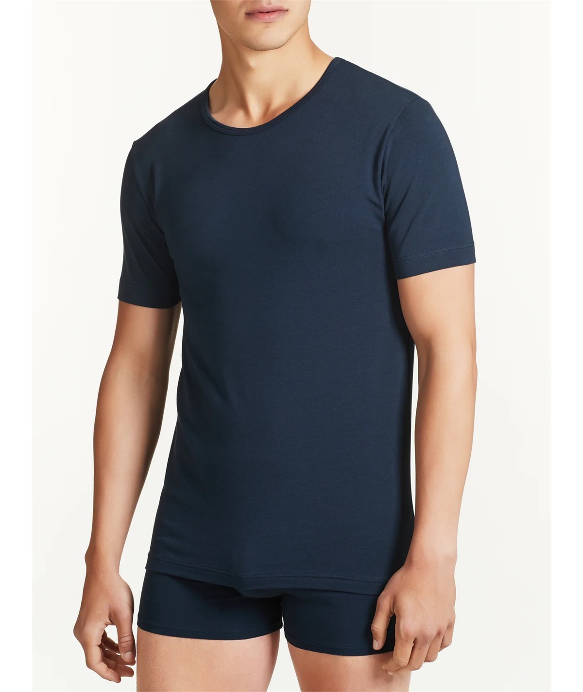 Ragno 611477 - Magliette girocollo a manica corta in cotone elasticizzato. Colore: Blu 078