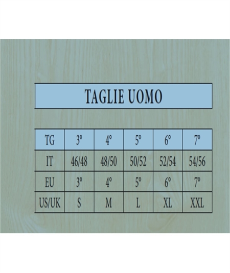 TabellaTaglie Pigiami Uomo Q.bò