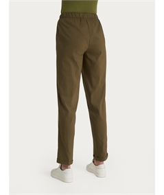 Ragno DH15PU - Pantalone Jogger con couliise in mussola di cotone. Colore DarK Olive B09