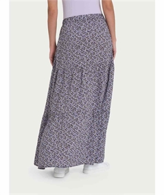 Ragno DQ25UG - Gonna lunga con micro geometric pattern in Ecoseta. Colore Fant. Thisle B14F