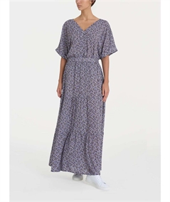 Ragno DQ25UG - Gonna lunga con micro geometric pattern in Ecoseta. Colore Fant. Thisle B14F