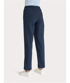 Ragno DH15PU - Pantalone Jogger con couliise in mussola di cotone. Colore Bleu 078