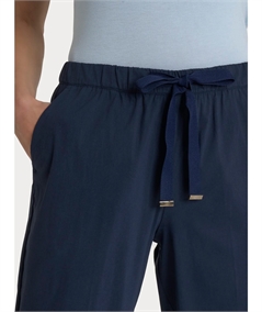 Ragno DH15PU - Pantalone Jogger con couliise in mussola di cotone. Colore Bleu 078