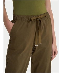Ragno DH15PU - Pantalone Jogger con couliise in mussola di cotone. Colore DarK Olive B09