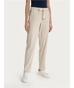 Ragno DH15PU - Pantalone Jogger con couliise in mussola di cotone. Colore: Champiognon 786