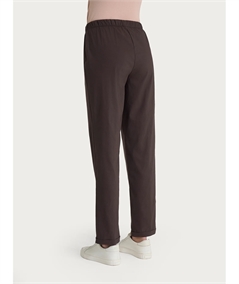 Ragno DH15PU - Pantalone Jogger con couliise in mussola di cotone. Colore: Chocolate A75