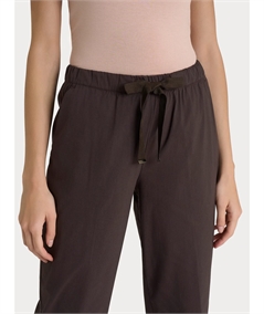 Ragno DH15PU - Pantalone Jogger con couliise in mussola di cotone. Colore: Chocolate A75