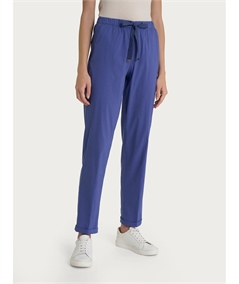 Ragno DH15PU - Pantalone Jogger con couliise in mussola di cotone. Colore: Skipper Blue A18