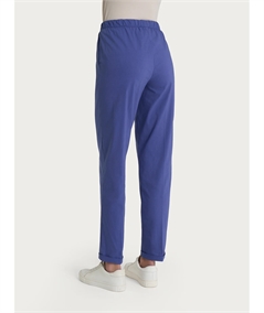 Ragno DH15PU - Pantalone Jogger con couliise in mussola di cotone. Colore: Skipper Blue A18