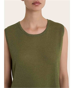 Ragno DN05M4 - Canotta spalla larga in lurex di Viscosa. Colorte: Sphagnum A39