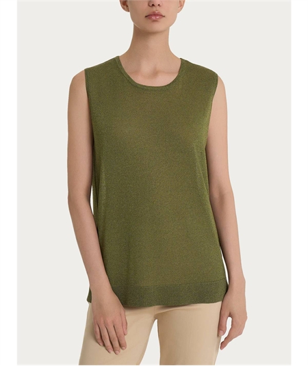 Ragno DN05M4 - Canotta spalla larga in lurex di Viscosa. Colorte: Sphagnum A39