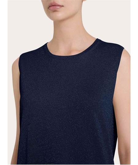 Ragno DN05M4 - Canotta spalla larga in lurex di Viscosa. Colorte: Nero 020