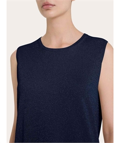 Ragno DN05M4 - Canotta spalla larga in lurex di Viscosa. Colorte: Nero 020