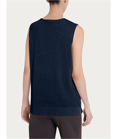 Ragno DN05M4 - Canotta spalla larga in lurex di Viscosa. Colorte: Nero 020