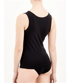 Ragno - Canotta spalla larga cotone biologico strech 074552 - Nero