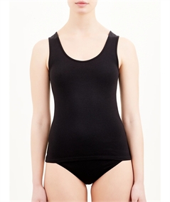 Ragno - Canotta spalla larga cotone biologico strech 074552 - Nero