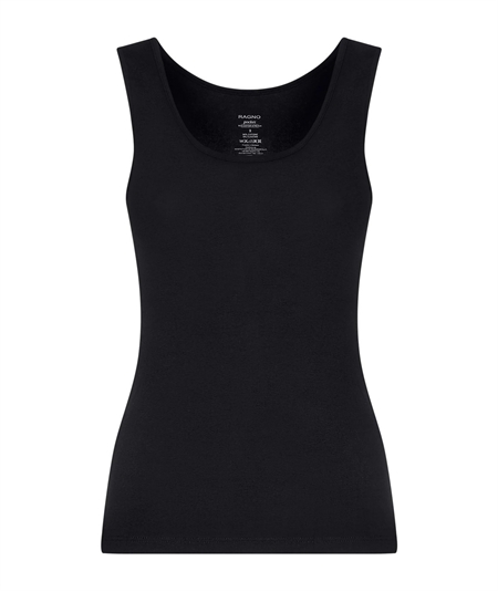 Ragno - Canotta spalla larga cotone biologico strech 074552 - Nero