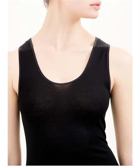 Ragno - Canotta intima spalla larga Filoscozia 071022 - Nero