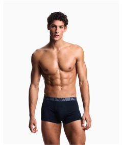 Set di 3 Boxer Emporio Armani in cotone elasticizzato. Colore: Bleu 