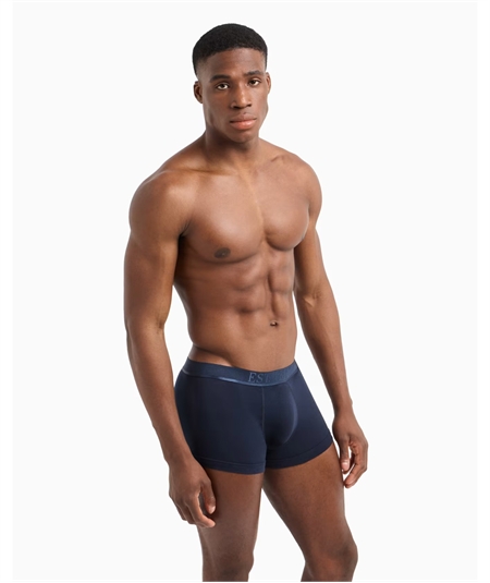 Set di 3 Boxer Emporio Armani in cotone elasticizzato. Colore: Bleu