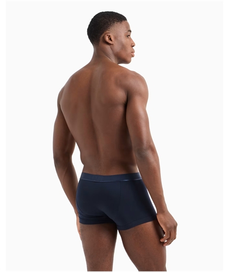 Set di 3 Boxer Emporio Armani in cotone elasticizzato. Colore: Bleu