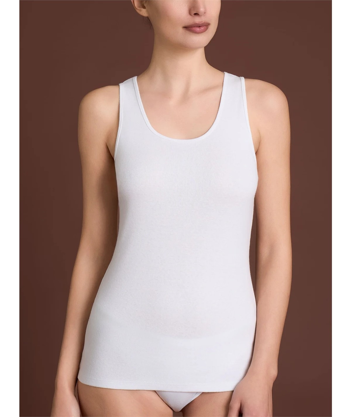 Ragno DM43A2 - Canotta Spalla Larga Caldo Cotone. Colore: Bianco 010