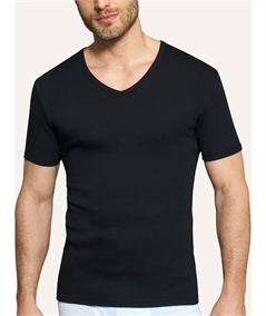 Ragno U801A8 - Maglia M.M Scollo V caldo cotone. Colore: Nero 020 