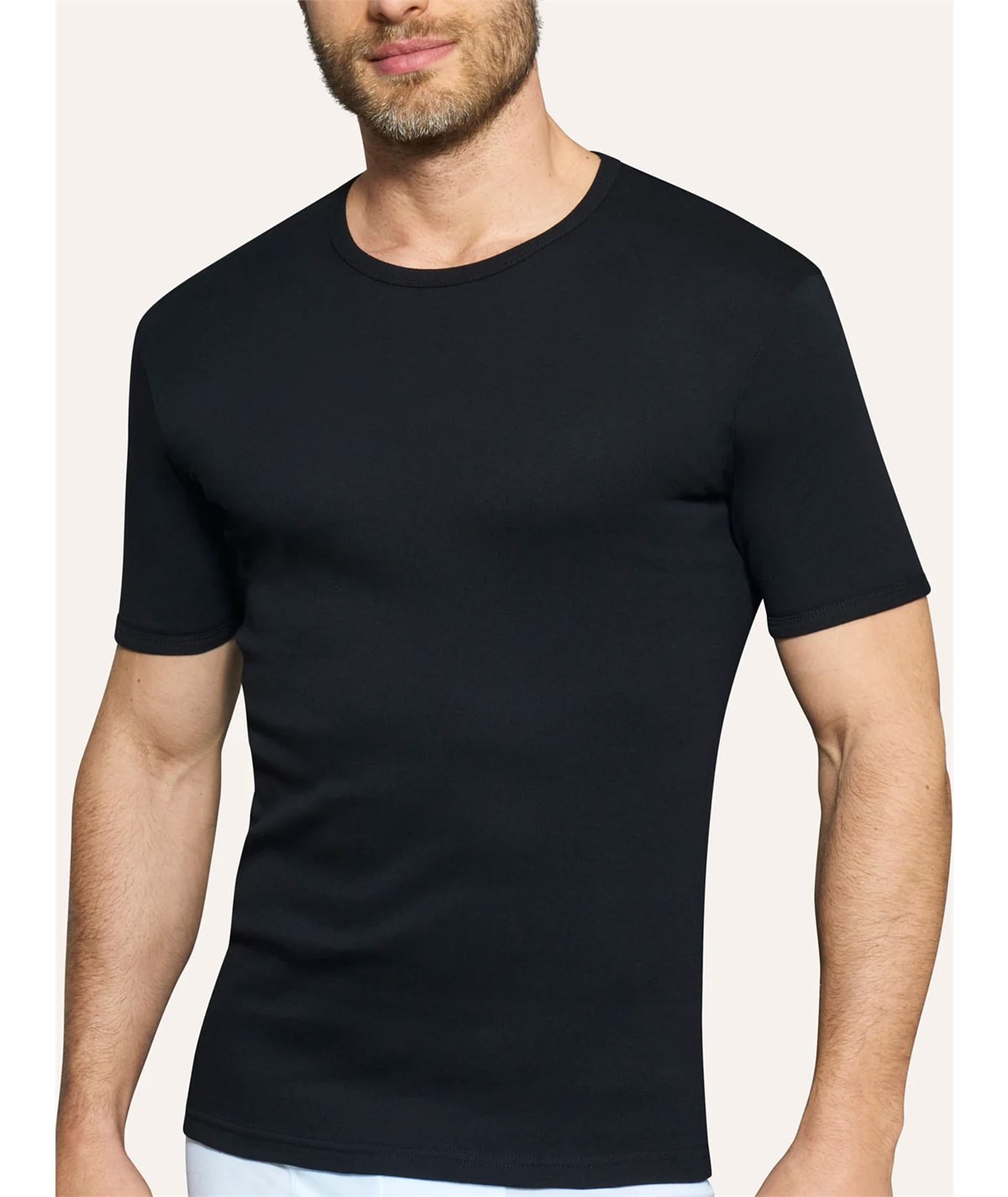 Ragno U801A7 - Maglia M.M. girocollo a manica corta in caldo cotone. Colore: Nero 020 