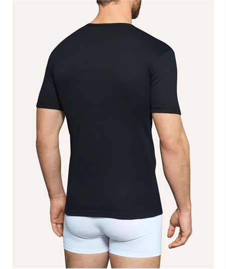 Ragno U801A7 - Maglia M.M. girocollo a manica corta in caldo cotone. Colore: Nero 020  Ragno U801A7 - Maglia M.M. girocollo a manica corta in caldo cotone. Colore: Nero 020