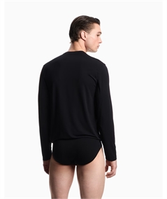 Maglia uomo Emporio Armani girocollo in Modal. Colore: Nero