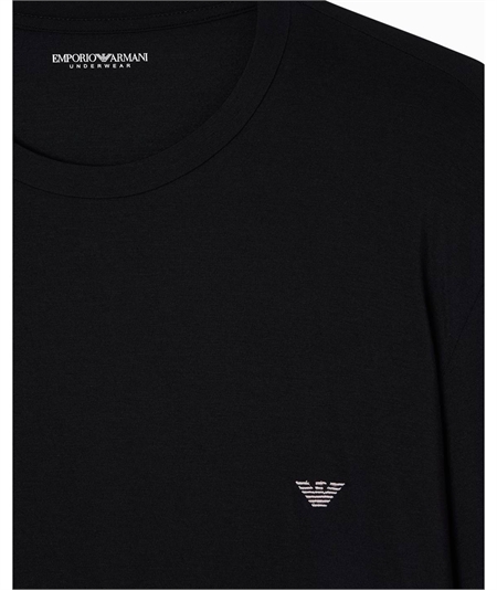 Maglia uomo Emporio Armani girocollo in Modal. Colore: Nero