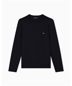 Maglia uomo Emporio Armani girocollo in Modal. Colore: Nero