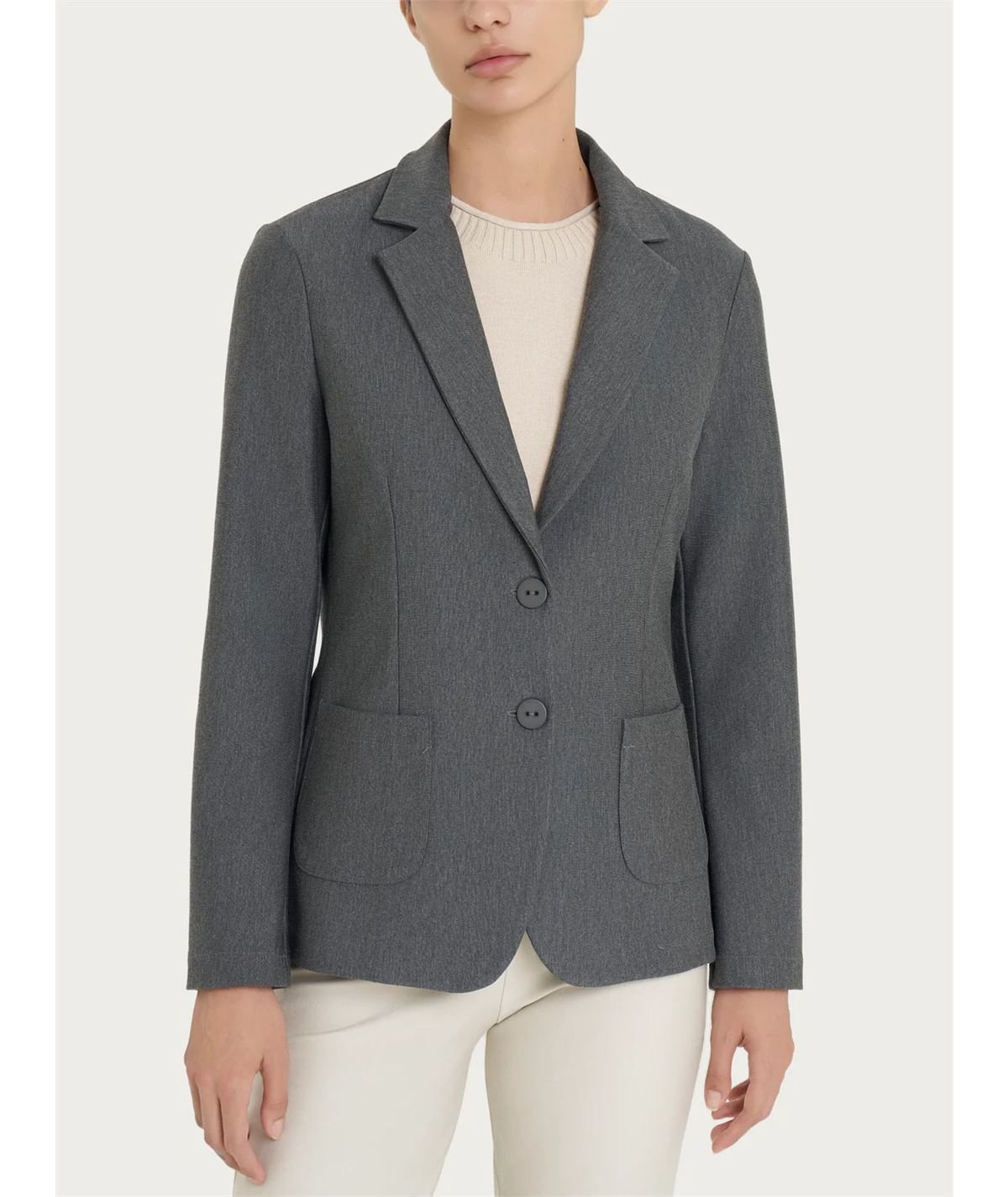 Ragno DO23GA - Giacca manica lunga in tessuto Super-Compact  Extra-Comfort. Colore: Ardesia Mel. 202M