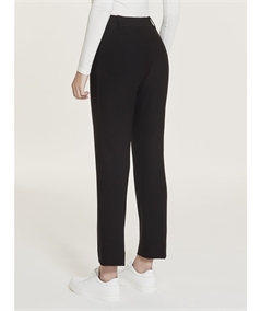 Ragno DB24PP - Pantalone donna a gamba diritta con tasche in viscosa elasticizzata. Colore: Nero 020