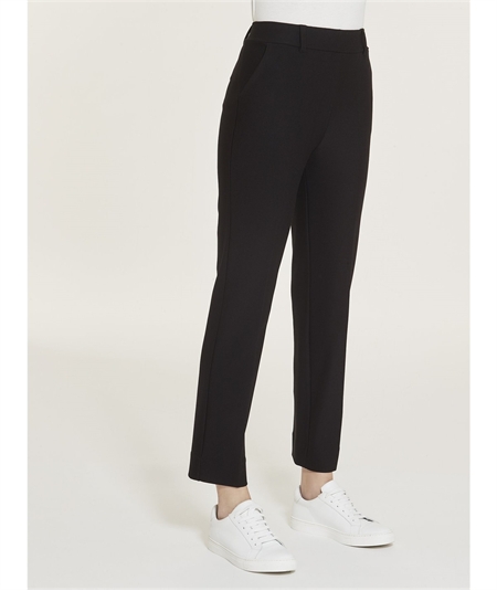 Ragno DB24PP - Pantalone donna a gamba diritta con tasche in viscosa elasticizzata. Colore: Nero 020