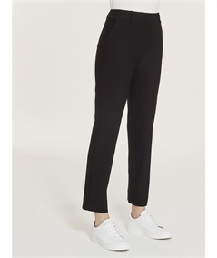 Ragno DB24PP - Pantalone donna a gamba diritta con tasche in viscosa elasticizzata. Colore: Nero 020
