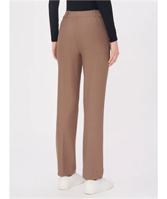 Ragno DB24PP - Pantalone donna a gamba diritta con tasche in viscosa elasticizzata. Colore: Pine Bark 950