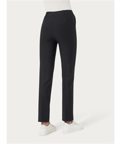 Ragno DB24PP - Pantalone donna a gamba diritta con tasche in viscosa elasticizzata. Colore: Nero 020