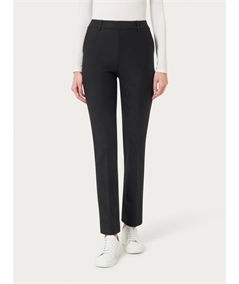 Ragno DB24PP - Pantalone donna a gamba diritta con tasche in viscosa elasticizzata. Colore: Nero 020